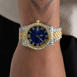 ROYAL BLUE DIAL IN GOLD & SILVER