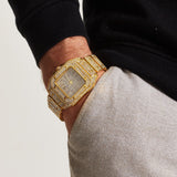 ICED GOLD MONARCH ROMAN SQUARE DIAL