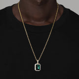 EMERALD AND GOLD GEM PENDANT