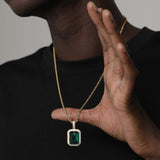 EMERALD AND GOLD GEM PENDANT