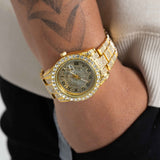 ICED GOLDEN CASCADE ROMAN NUMERALS