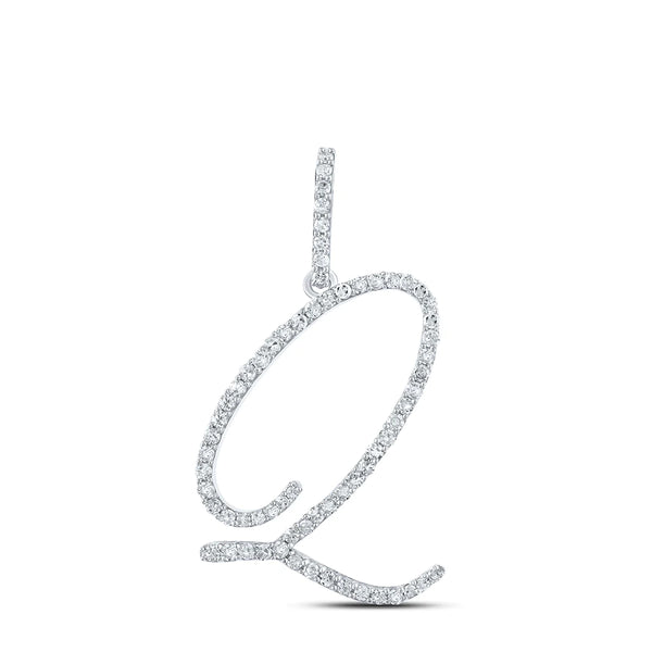 WOMEN'S A TO Z INITIAL LETTER PENDANT [18K WHITE GOLD]