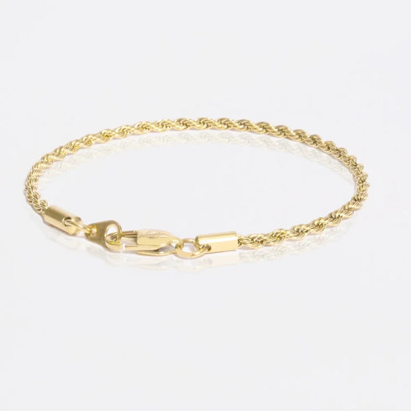ROPE BRACELET [18K GOLD] 3MM