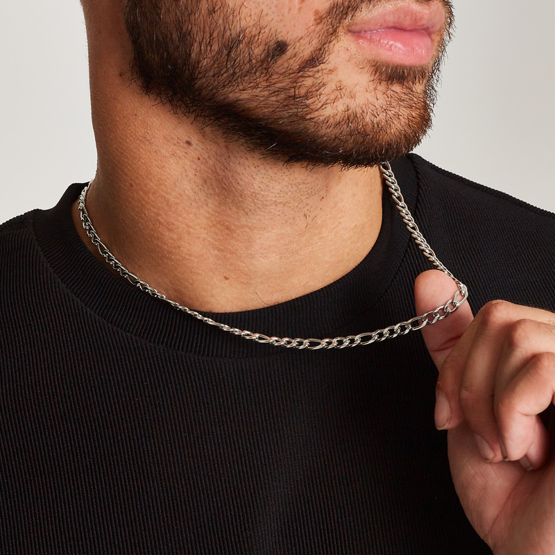 FIGARO CHAIN 5MM [18K WHITE GOLD]