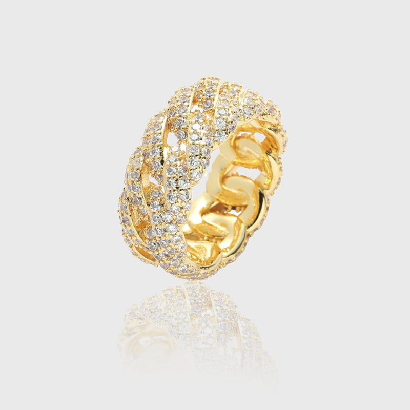 ICED CUBAN RING [18K GOLD]