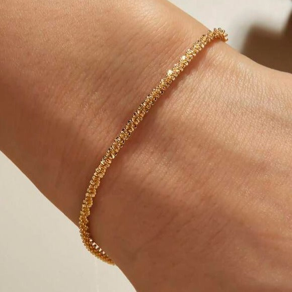 WOMENS POPCORN BRACELET [18K WHITE GOLD]