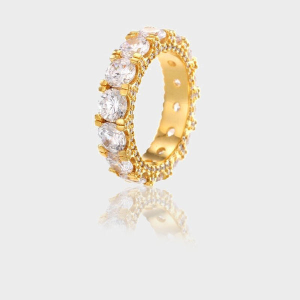 SINGLE ROW DIAMOND RING [18K GOLD]