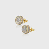 ROUND STUD EARRINGS [18K GOLD]