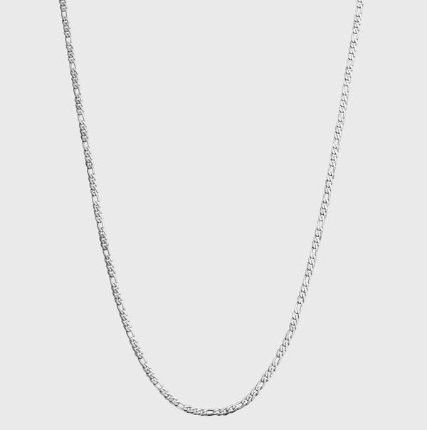 FIGARO CHAIN 3MM [18K WHITE GOLD]