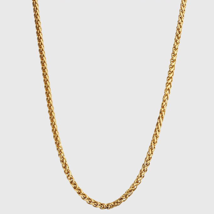 WHEAT CHAIN 5MM [18K GOLD]