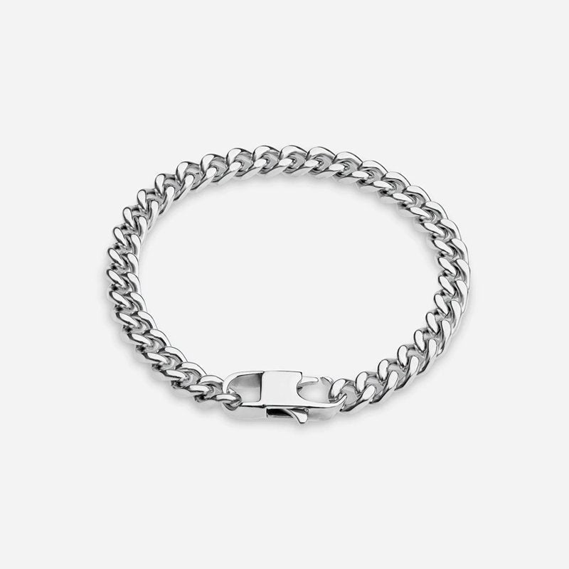 MIAMI CUBAN BRACELET [18K WHITE] 7MM