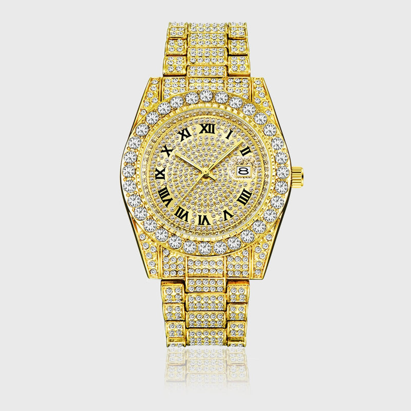 ICED GOLDEN CASCADE ROMAN NUMERALS