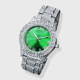 ICED EMERALD FROST ROMAN DIAL [18K WHITE GOLD]