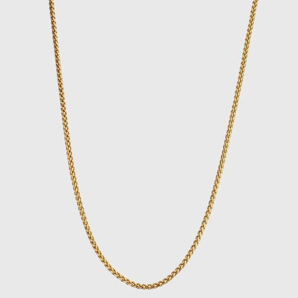 WHEAT CHAIN 3MM [18K GOLD]