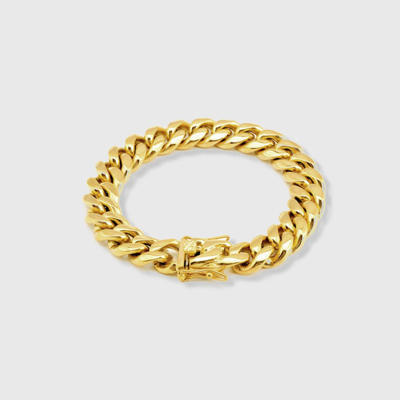MIAMI CUBAN BRACELET [18K GOLD] 12MM