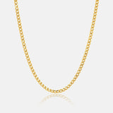 MICRO CUBAN CHAIN [18K GOLD] 3MM