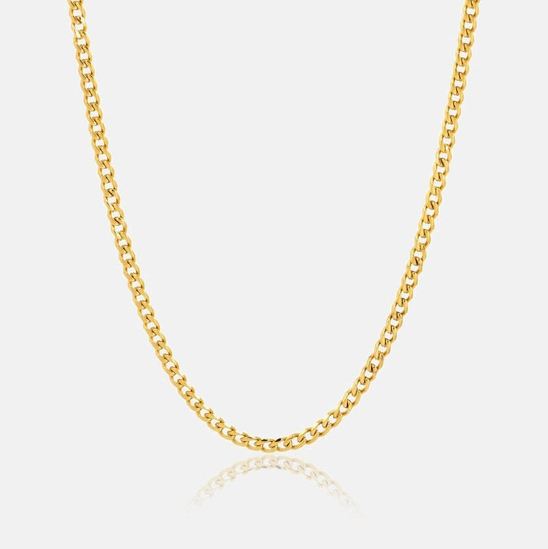 MICRO CUBAN CHAIN [18K GOLD] 3MM