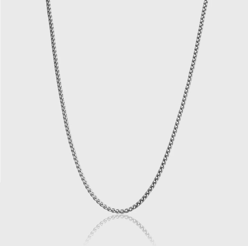 WHEAT CHAIN 3MM [18K WHITE GOLD]