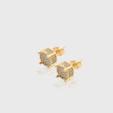 ROUND CUT STUD EARRINGS [18K GOLD]