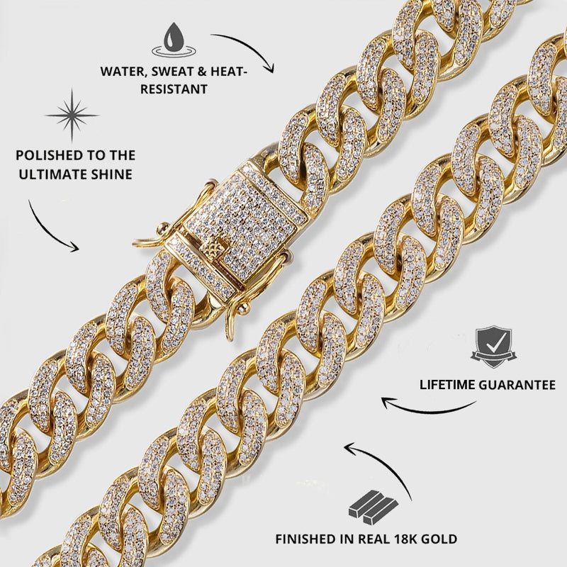 ICED MIAMI CUBAN BRACELET [18K GOLD] 10MM