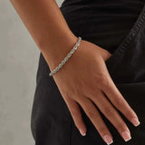 WOMENS ROPE BRACELET [18K WHITE GOLD] 5MM