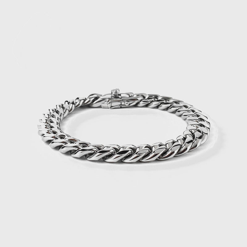 MIAMI CUBAN BRACELET [18K WHITE GOLD] 10MM