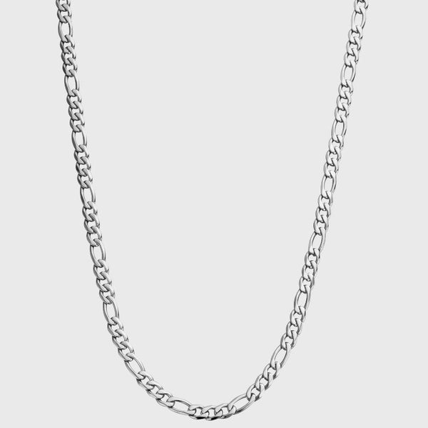 FIGARO CHAIN 5MM [18K WHITE GOLD]