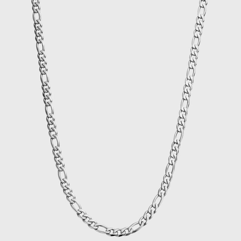 FIGARO CHAIN 5MM [18K WHITE GOLD]