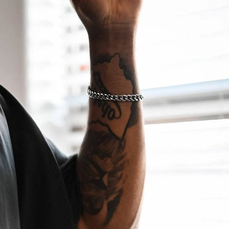 MIAMI CUBAN BRACELET [18K WHITE] 7MM