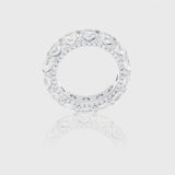 SINGLE ROW DIAMOND RING [18K WHITE GOLD]