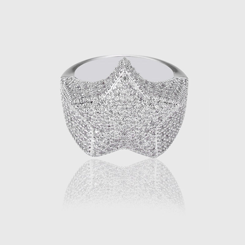 STAR RING [18K WHITE GOLD]