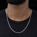 FIGARO CHAIN 3MM [18K WHITE GOLD]
