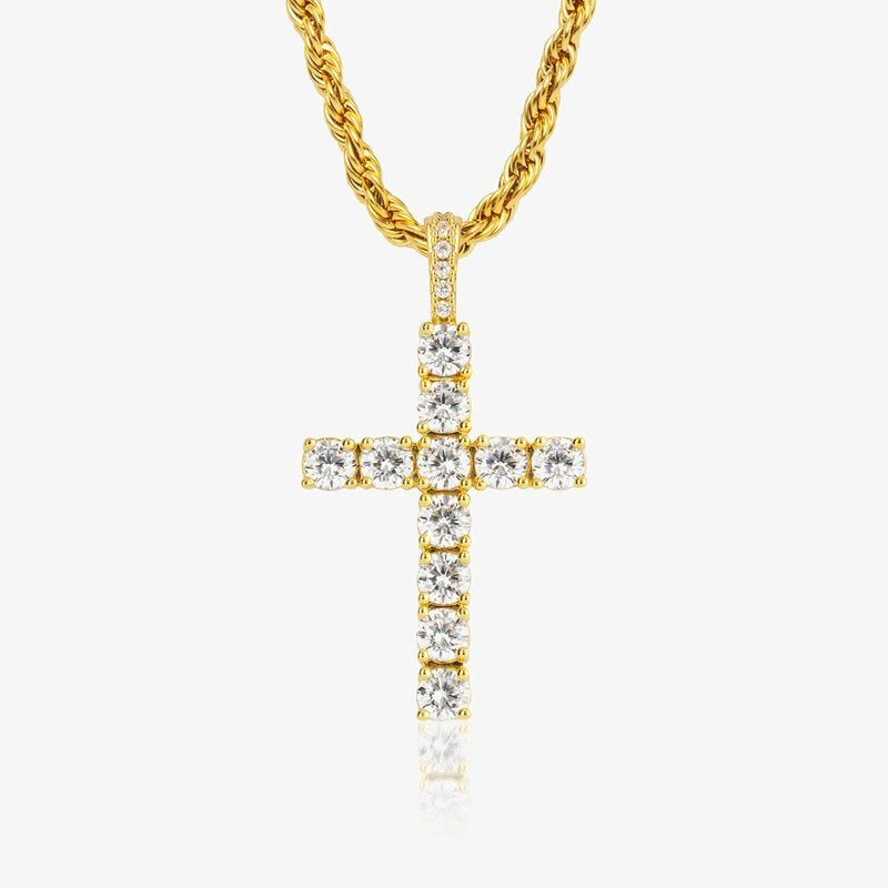 DIAMOND CROSS PENDANT [18K GOLD]