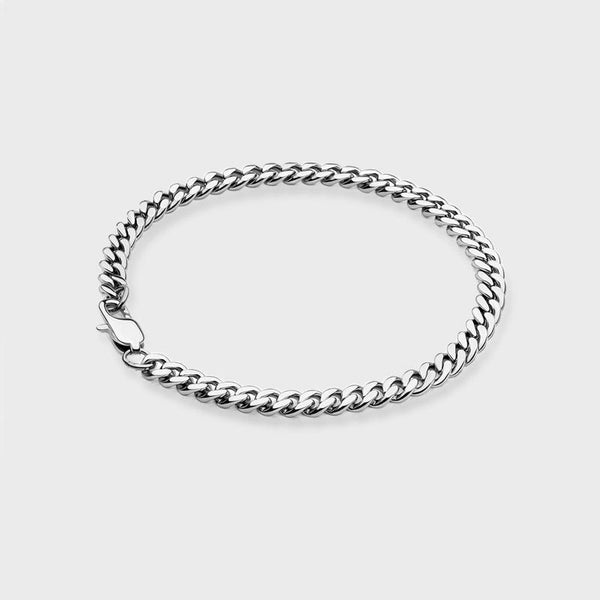 MIAMI CUBAN BRACELET [18K WHITE GOLD] 5MM