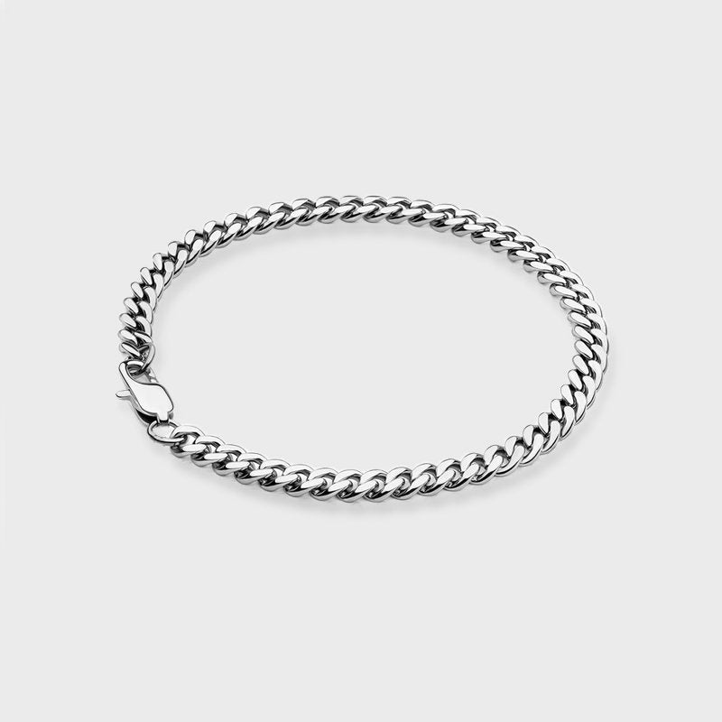 MIAMI CUBAN BRACELET [18K WHITE GOLD] 5MM