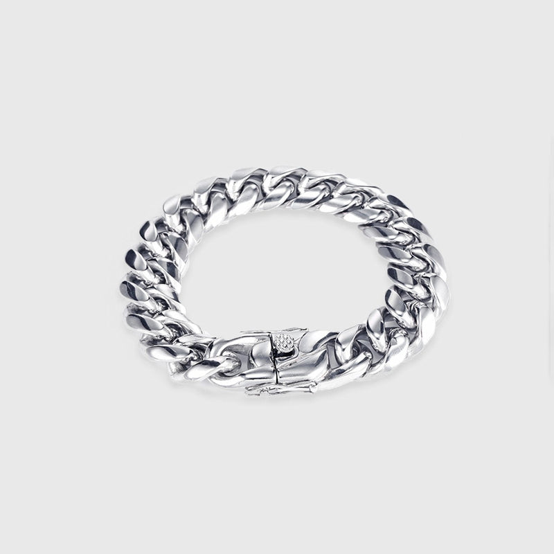 MIAMI CUBAN BRACELET [18K WHITE GOLD] 12MM