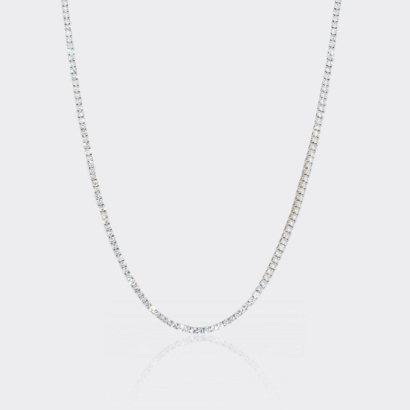 MICRO TENNIS CHAIN [18K WHITE GOLD] 3MM