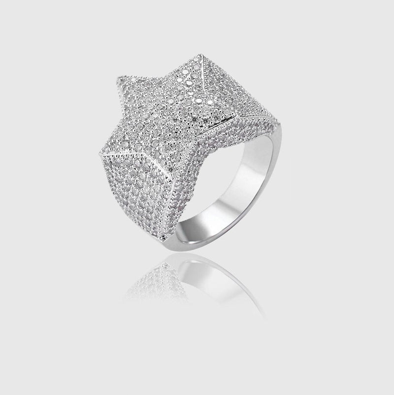 STAR RING [18K WHITE GOLD]