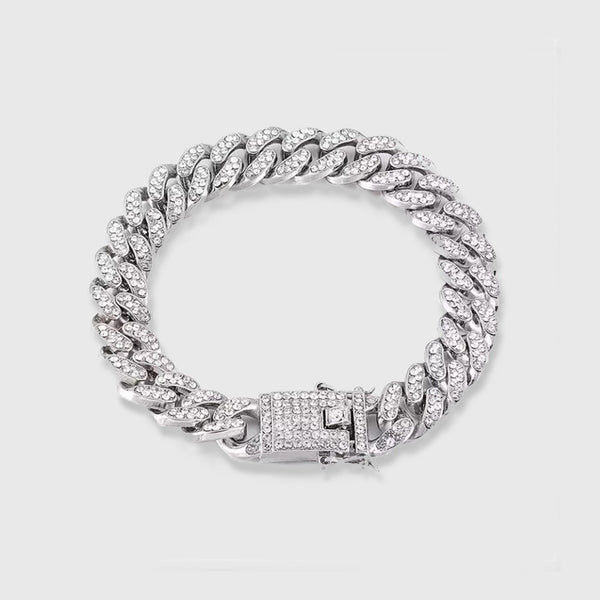 ICED MIAMI CUBAN BRACELET [18K WHITE GOLD] 8MM