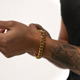 MIAMI CUBAN BRACELET [18K GOLD] 12MM