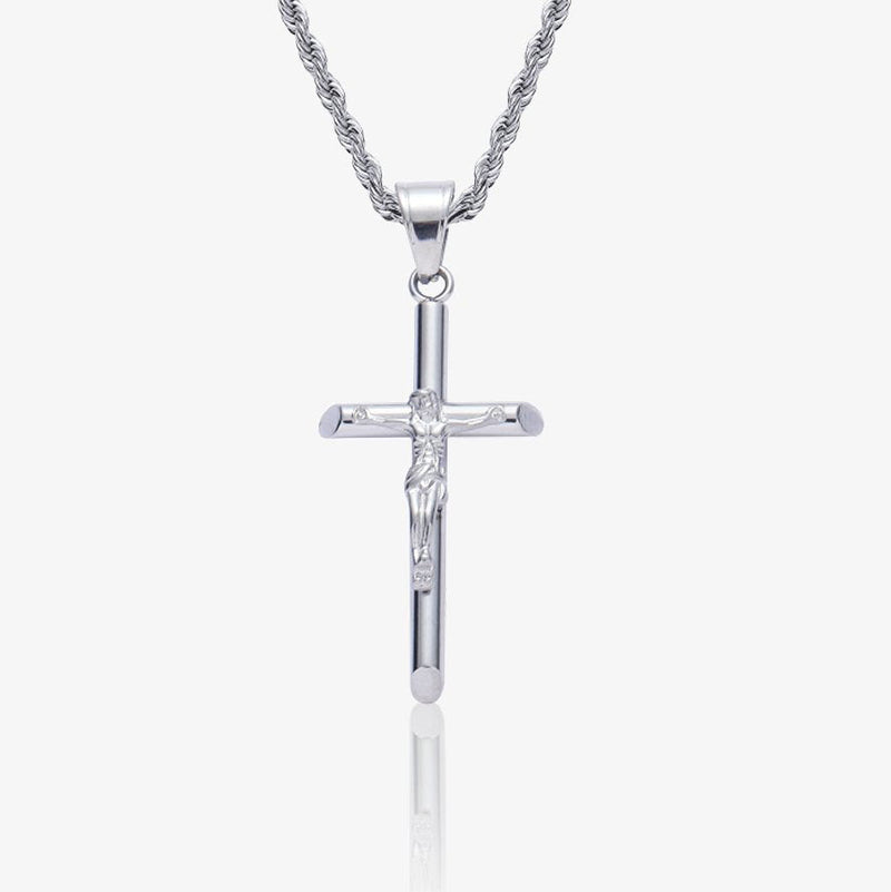 CRUCIFIX PENDANT [18K WHITE GOLD]