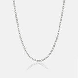 MICRO CUBAN CHAIN [18K WHITE GOLD] 3MM