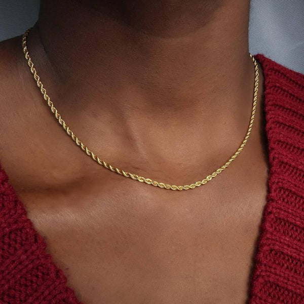 WOMENS ROPE CHAIN [18K GOLD] 3MM