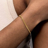 WOMEN'S CUBAN BRACELET [18K GOLD] 3MM