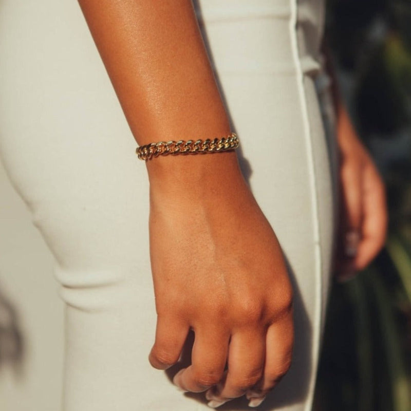 WOMENS MIAMI CUBAN BRACELET [18K GOLD] 8MM