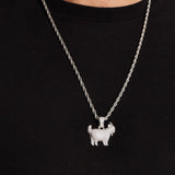 ICED GOAT [18K WHITE GOLD]