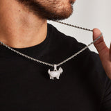ICED GOAT [18K WHITE GOLD]