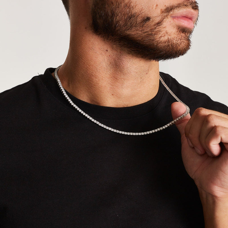 MICRO TENNIS CHAIN [18K WHITE GOLD] 3MM