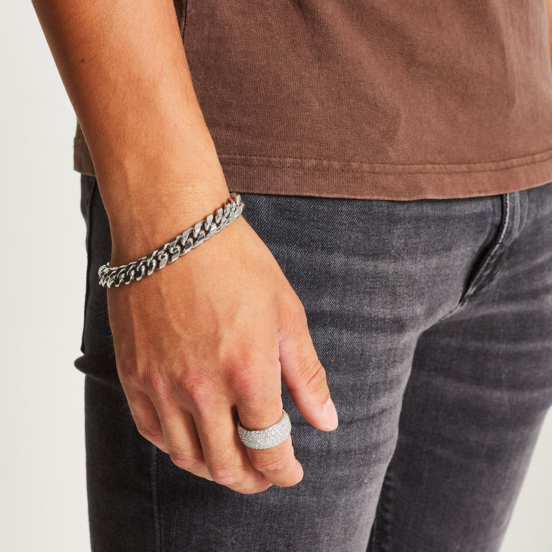 MIAMI CUBAN BRACELET [18K WHITE GOLD] 10MM