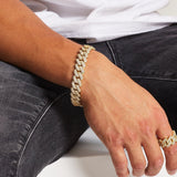 ICED DIAMOND PRONG CUBAN BRACELET [18K GOLD] 8MM